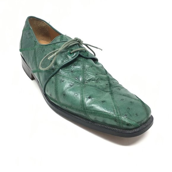 David Eden Oxfords Shoes Size 8.5 Green Ostrich main image 6